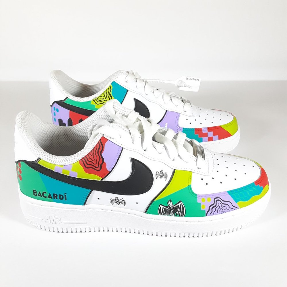 LOLLAPALOOZA X BACARDI WOMEN'S NIKE AIR FORCE 1 Shoes Size 8 PISOS BY TATZ BNIB - Picture 5 of 16